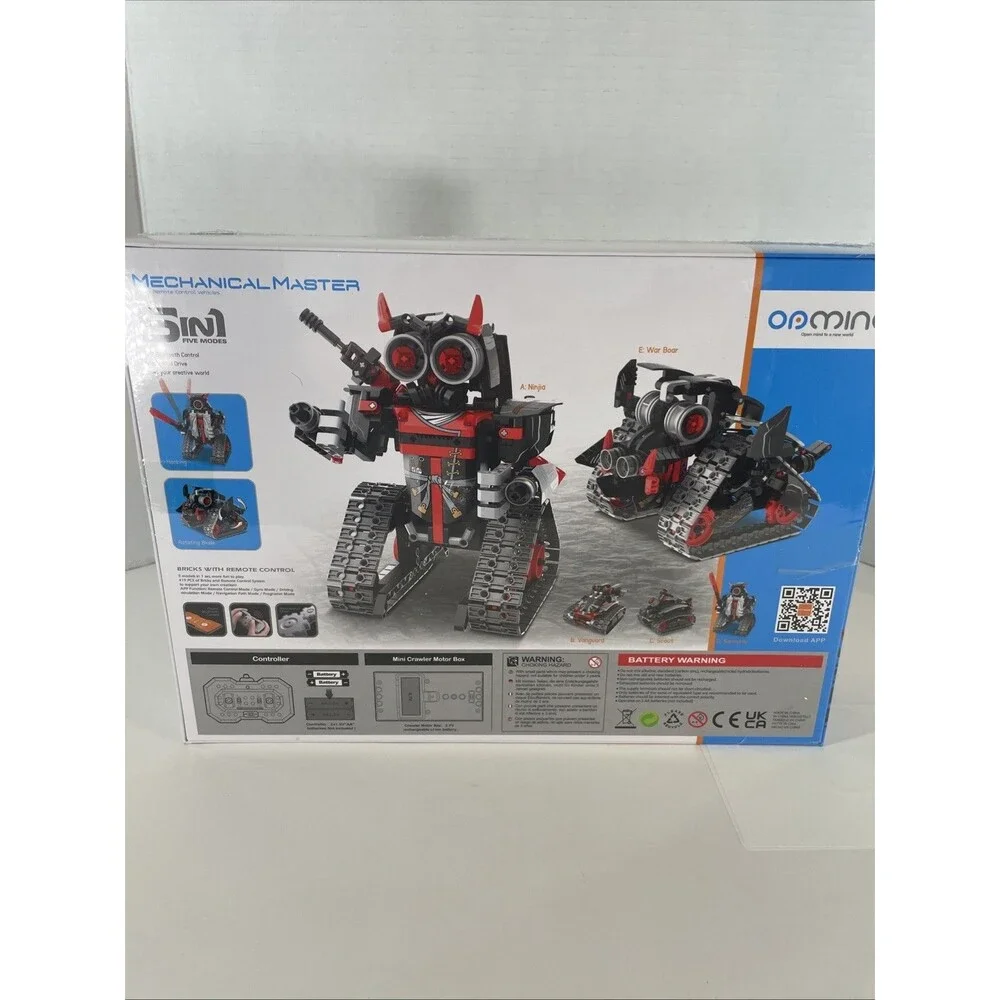 5 in 1 STEM Robot Building Kit, APP & Remote Control Samurai/Ninja 419 Pieces
